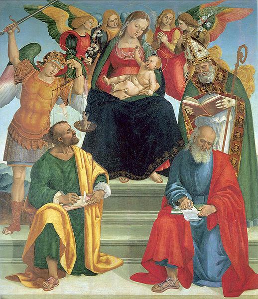Luca Signorelli Madonna and Child with Saints and Angels Luca Signorelli oil painting picture